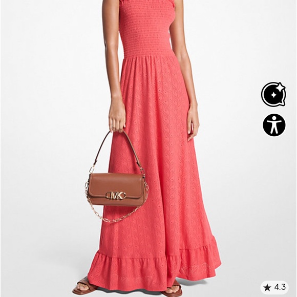 Michael Kors Vibrant Coral Maxi Dress - Picture 1 of 12